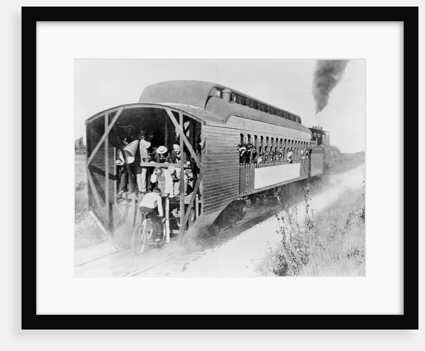 Bicycle Trailing Train by Anonymous