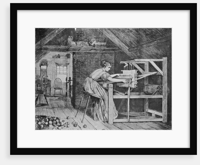 Woman Weaving by Anonymous