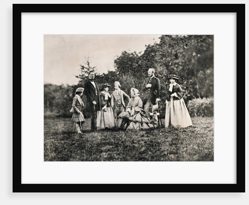 Queen Victoria with Husband Prince Albert and Children Outdoors by Anonymous