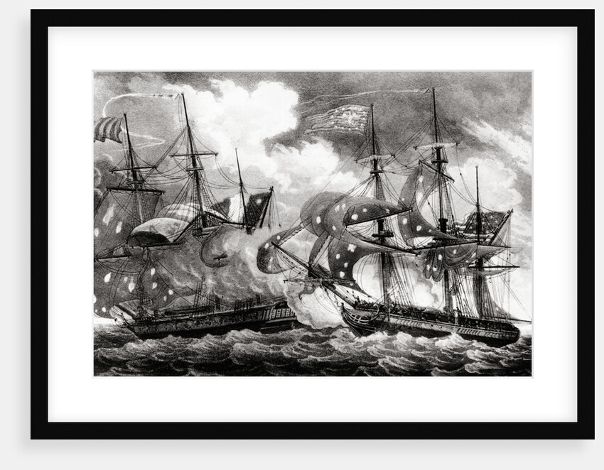 American Ship Planter Battling the French by Anonymous