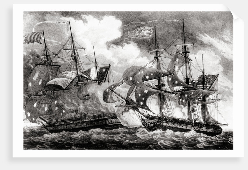 American Ship Planter Battling the French by Anonymous
