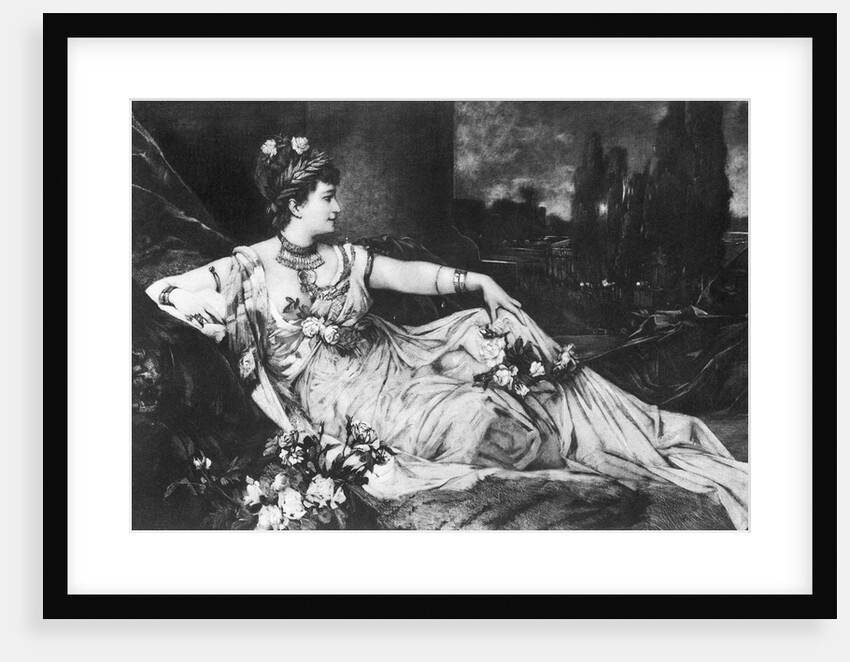 Roman Empress Reclined with Flowers by Anonymous
