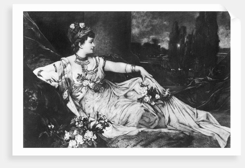 Roman Empress Reclined with Flowers by Anonymous