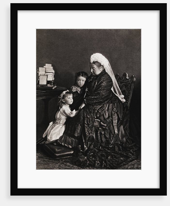 Queen Victoria of England with Her Young Granddaughters by Anonymous