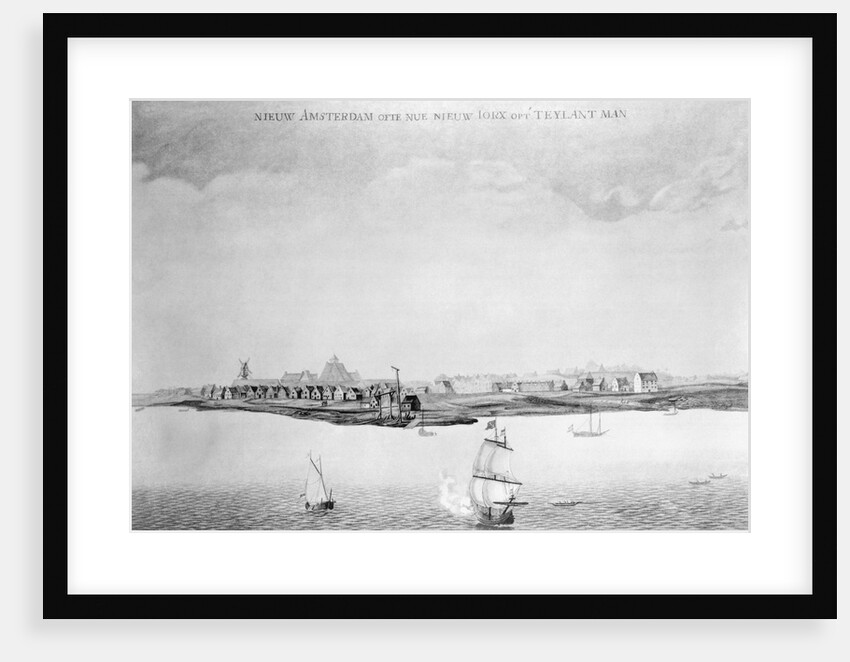New Amsterdam, Now New York, on the Island of Manhattan by Johannes Vinckeboons