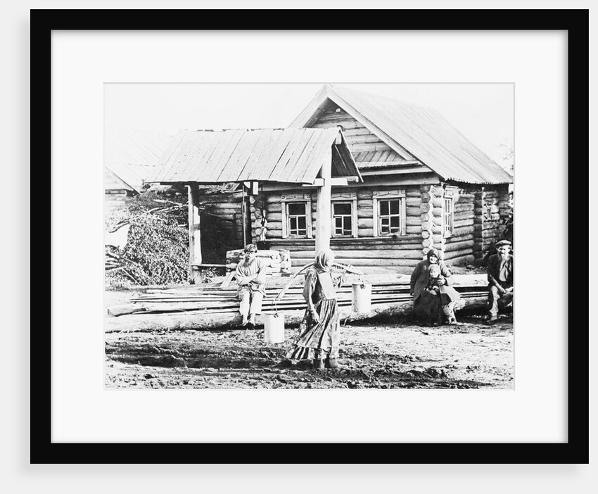 Russian Peasants at Home by Anonymous