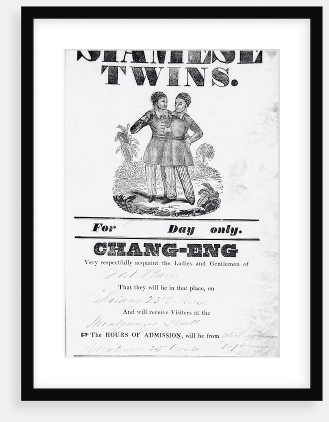 Poster Advertising Siamese Twins by Anonymous