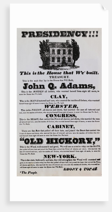 Election Poster for Andrew Jackson by Anonymous