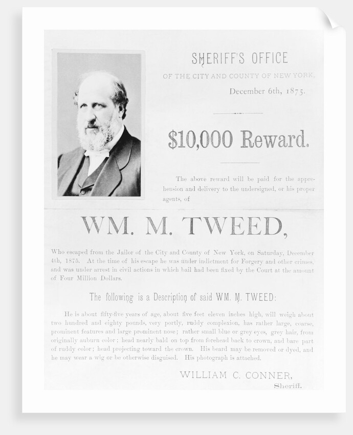 Warrant for William M. Tweed by Anonymous