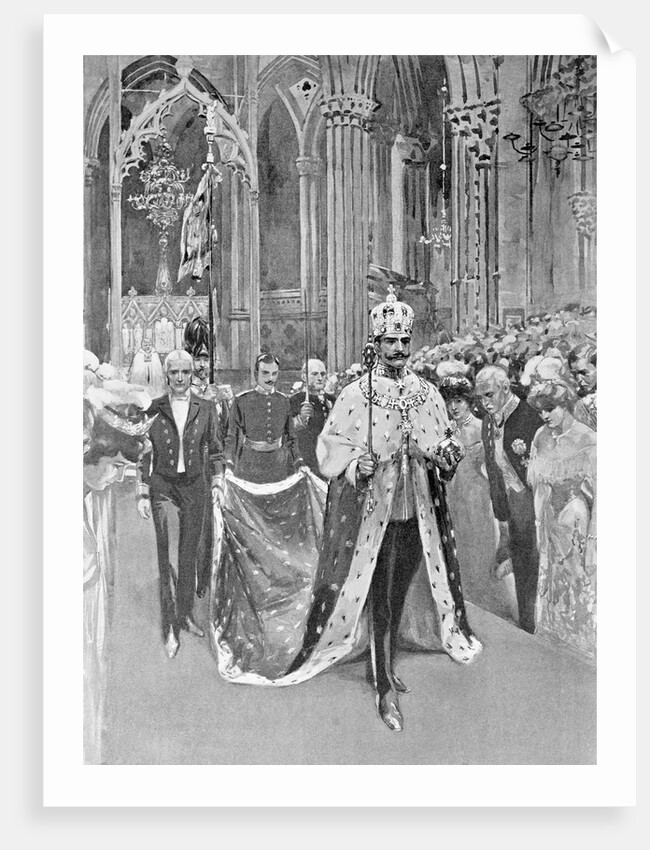 King Haakon Arriving at His Coronation by Anonymous