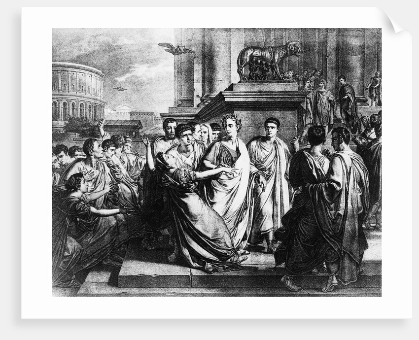 Julius Caesar and Wife in Crowd by Anonymous