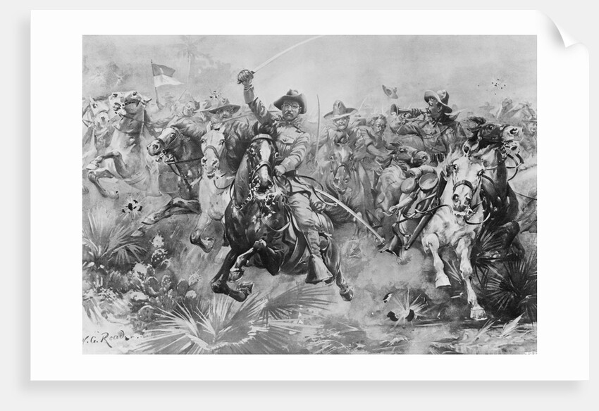 Teddy Roosevelt Leading Rough Riders by Anonymous