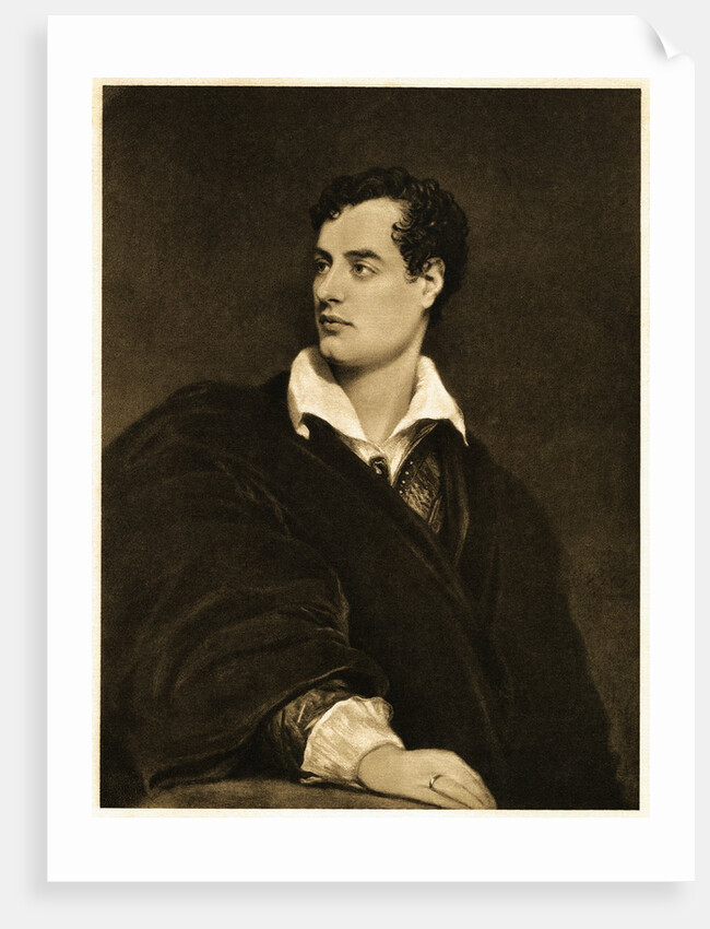 Portrait of English Poet Lord Byron by Anonymous