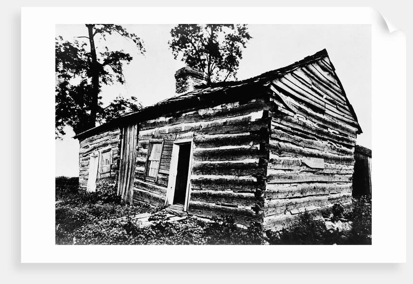Front and East End of Abraham Lincoln Cabin from Southeast Corner by Anonymous