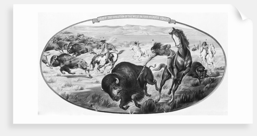 Wild West -- Indian During Buffalo Hunt by Anonymous