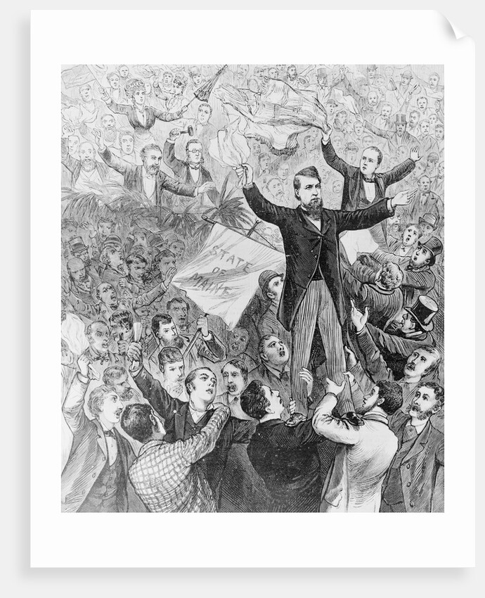 Delegates Cheering for James G. Blaine by Anonymous