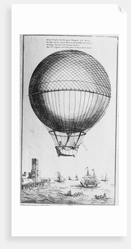 Large Balloon Craft Flying in Air by Anonymous
