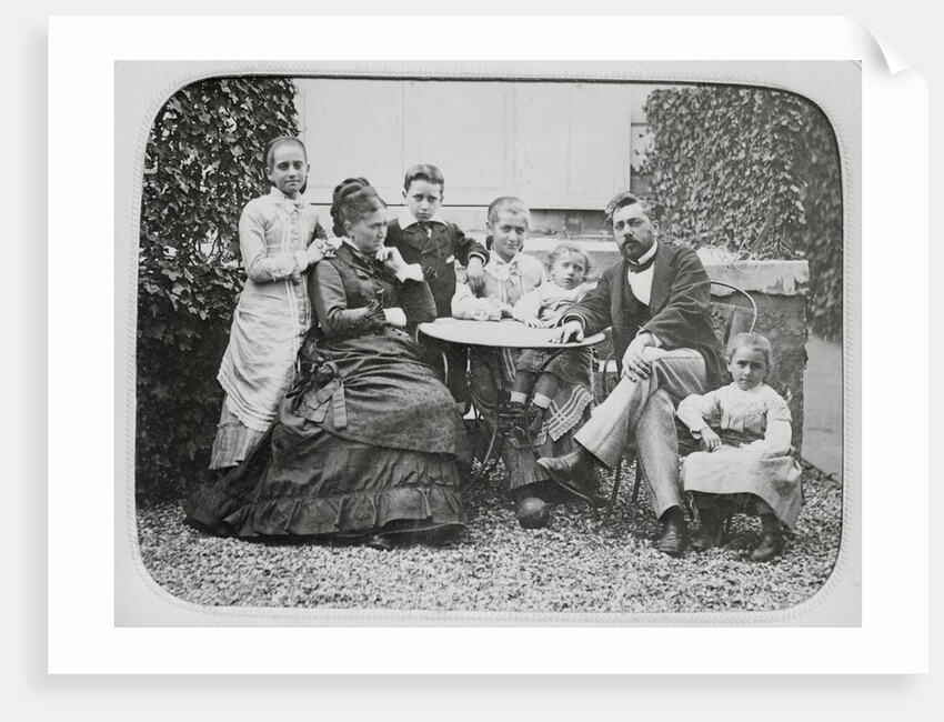 Portrait of Gustave Eiffel and Family Members on Lawn by Anonymous