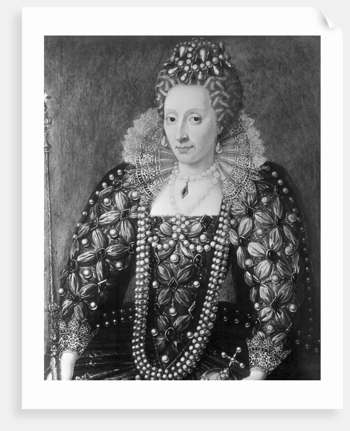 Decorative Painting of Queen Elizabeth I by Anonymous