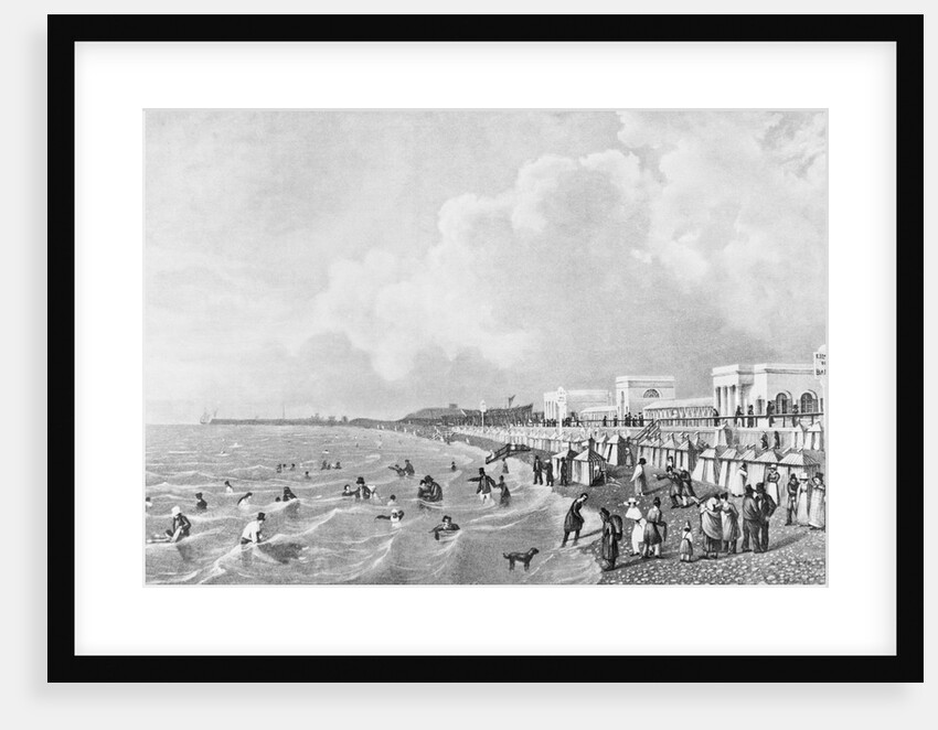 Beach Goers on Beach at French Resort by Anonymous