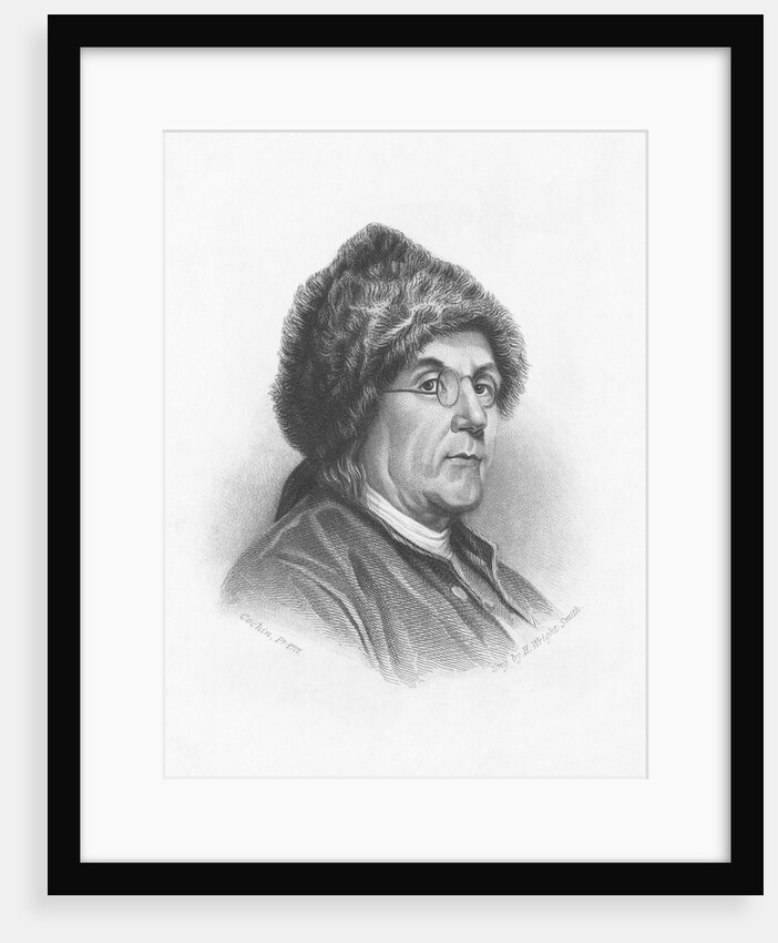 Portrait of Benjamin Franklin Wearing a Fur Hat by Anonymous