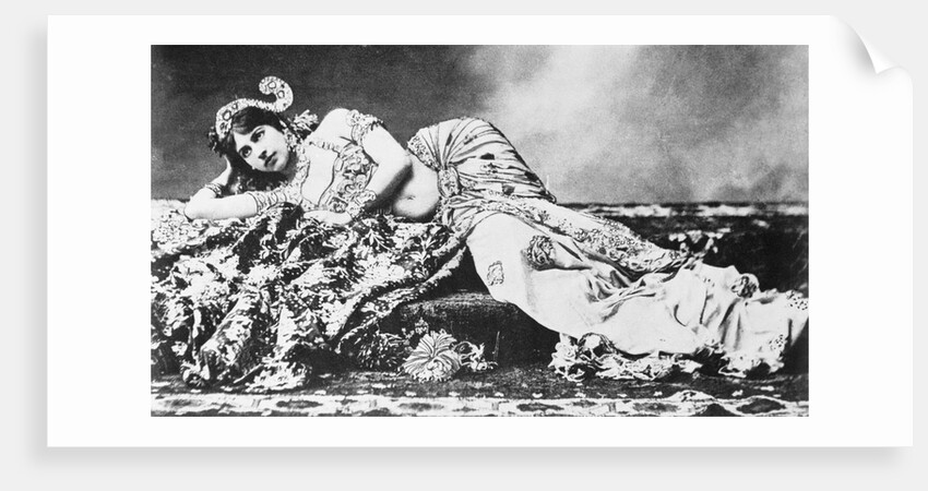 Portrait of Mata Hari Reclining on Her Side by Anonymous