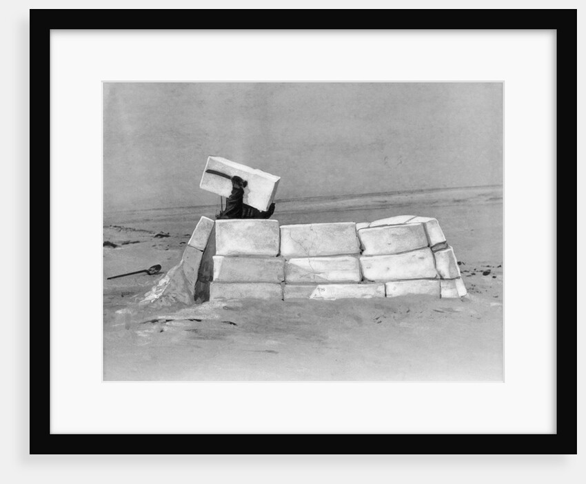 Eskimo Building an Igloo by Anonymous