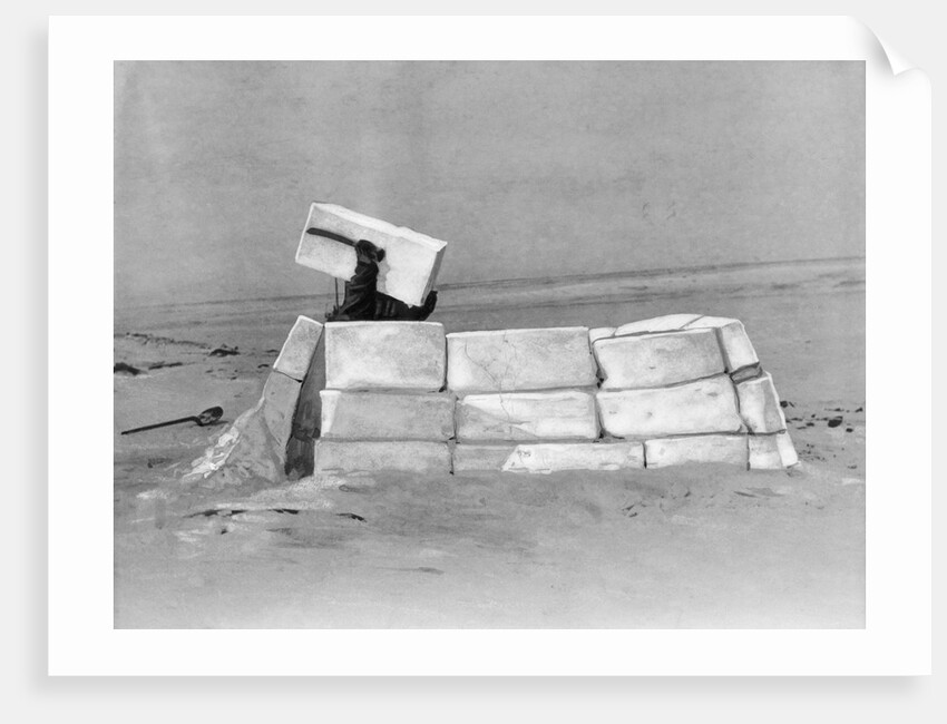 Eskimo Building an Igloo by Anonymous