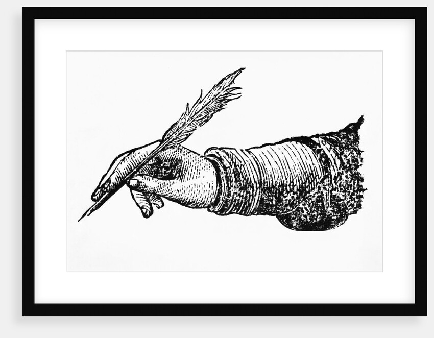 Hand In Writing Position by Anonymous