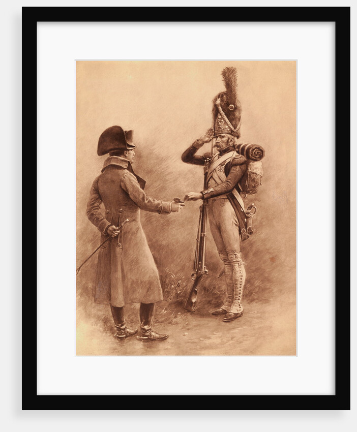 Soldier Saluting Napoleon by Anonymous