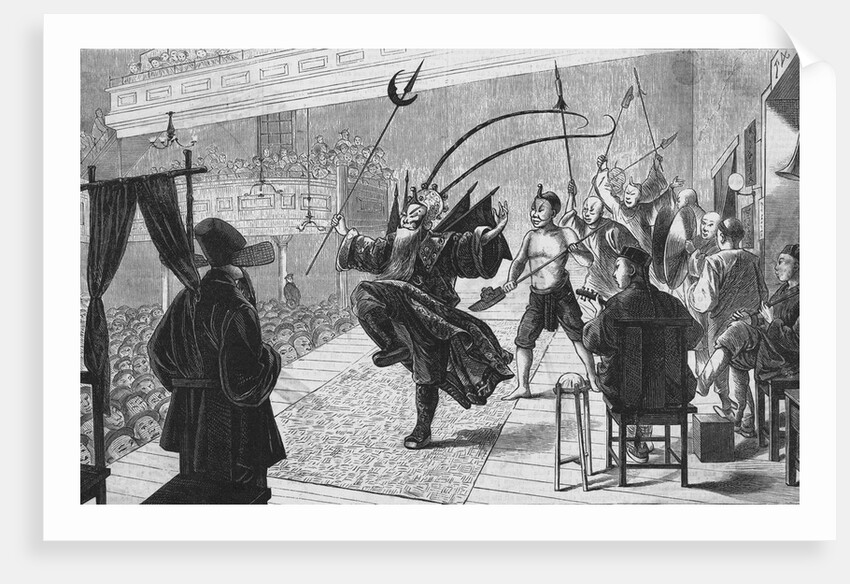 Illustration Showing Chinese Opera by Anonymous