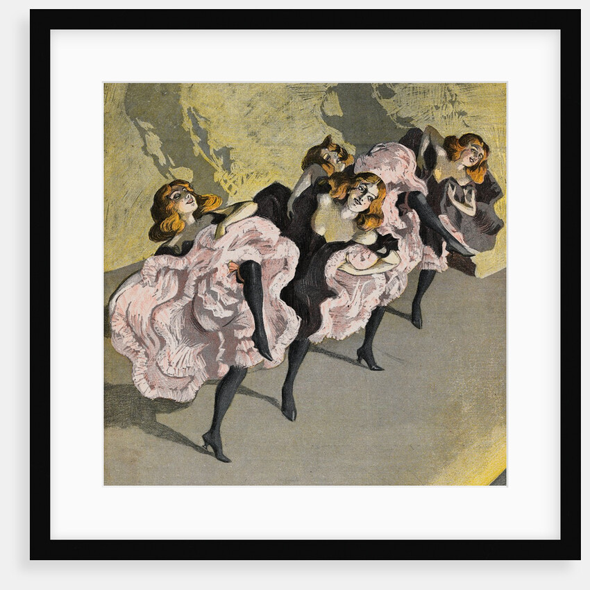 Four Girls Dancing Cancan by Anonymous