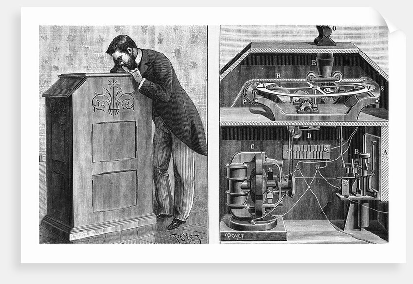 Man and Depicted Machinery by Anonymous