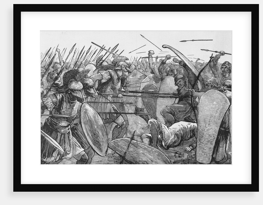 Spartans Engaging in Battle by Anonymous