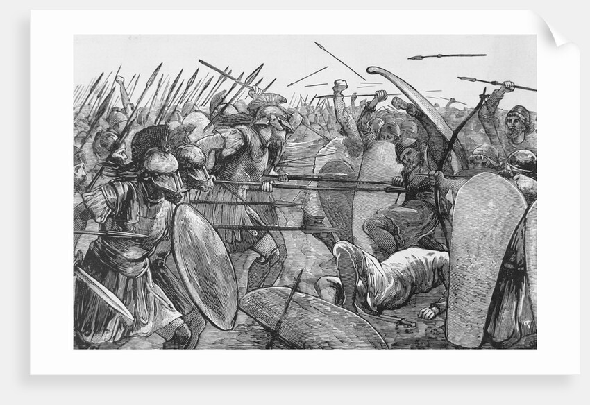 Spartans Engaging in Battle by Anonymous
