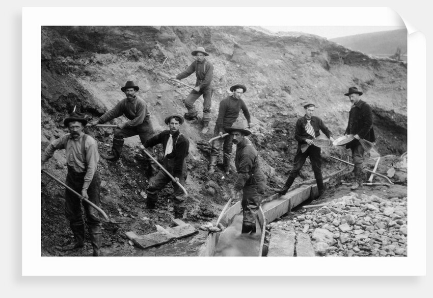Men Searching for Gold on Mountain by Anonymous
