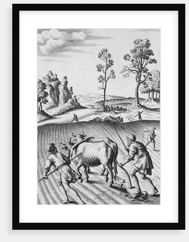 Engraving of Strip Farming by Wenceslaus Hollar