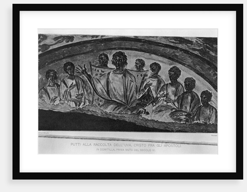 Eucharistic feast, early Christian painting by Anonymous