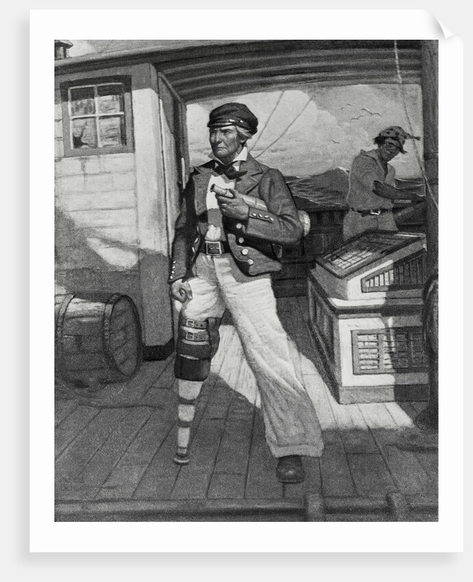 Captain Ahab on Ship Deck by Anonymous