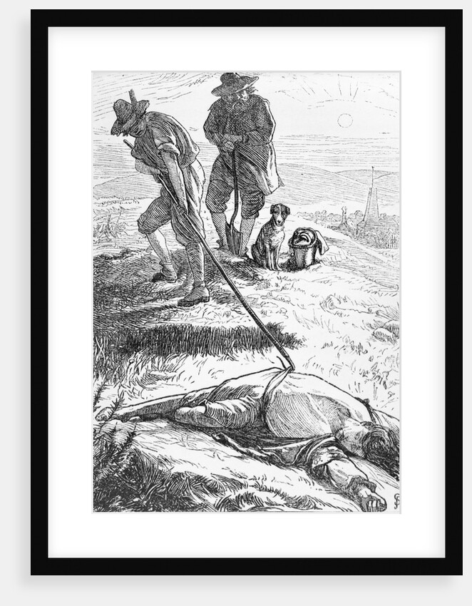 Man Burying Body with London Plague by Anonymous