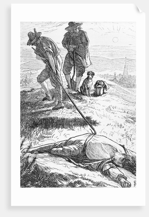 Man Burying Body with London Plague by Anonymous