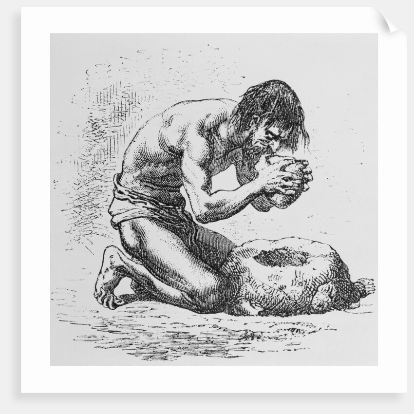 Man Using Mortar and Pestle by Anonymous