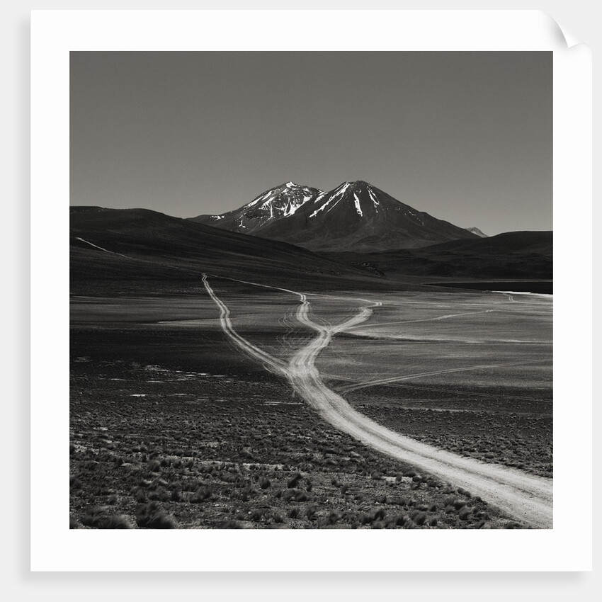 Dirt Road Leading to Mountains by Anonymous
