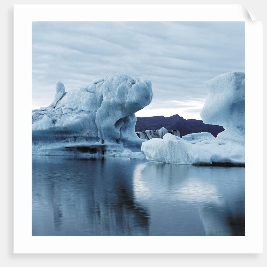 Icebergs Reflected in Water by Anonymous
