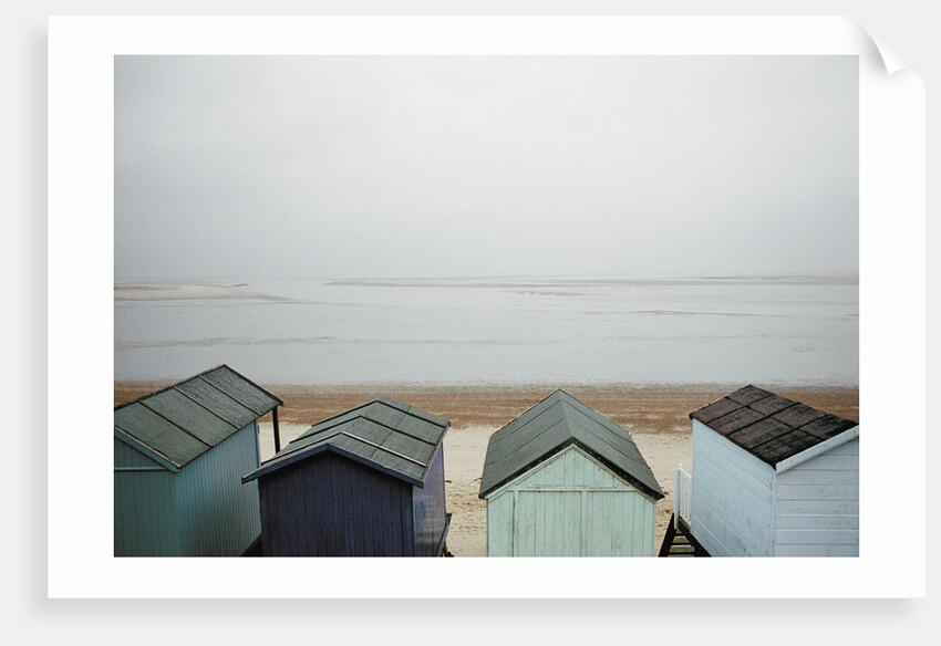 Cabanas on Empty Beach by Anonymous