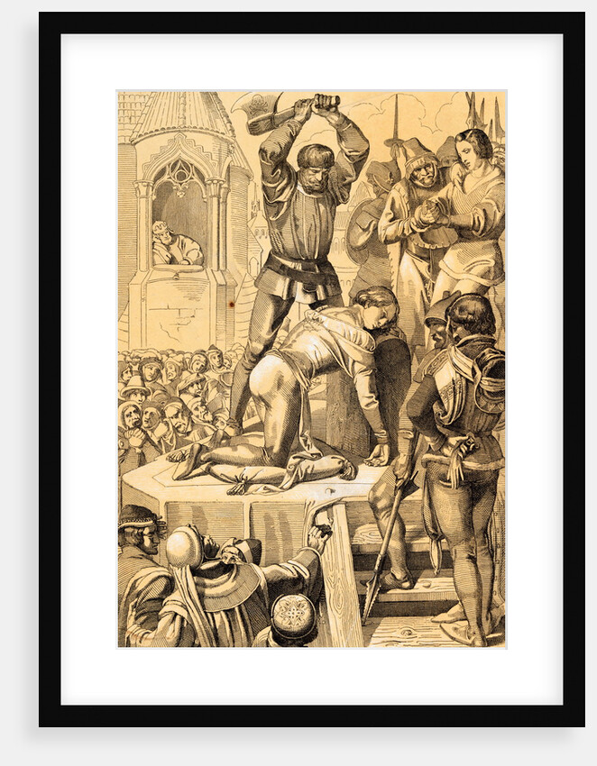 Illustration of the Execution of Conradin of Swabia and Frederick of Baden by Anonymous