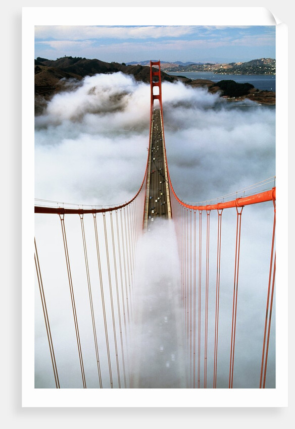 Golden Gate Bridge Wrapped in Fog by Corbis