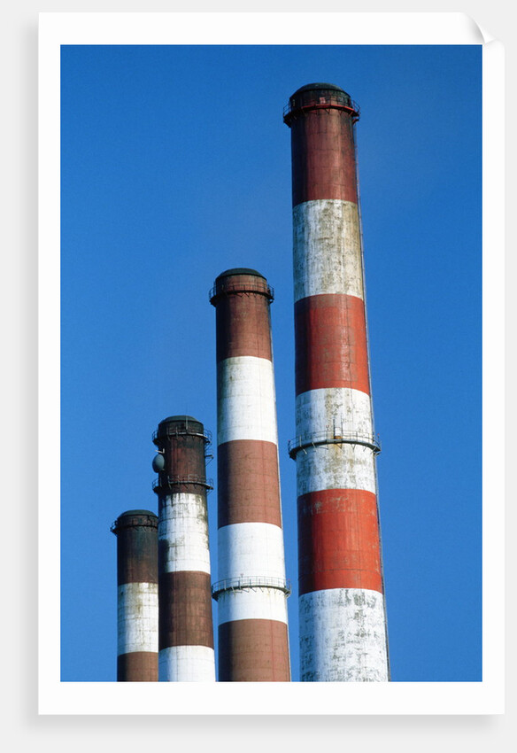 Smokestacks at a Power Plant by Anonymous