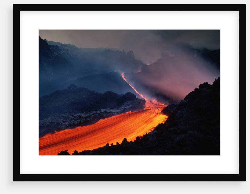 Lava Flowing from Mount Etna by Anonymous