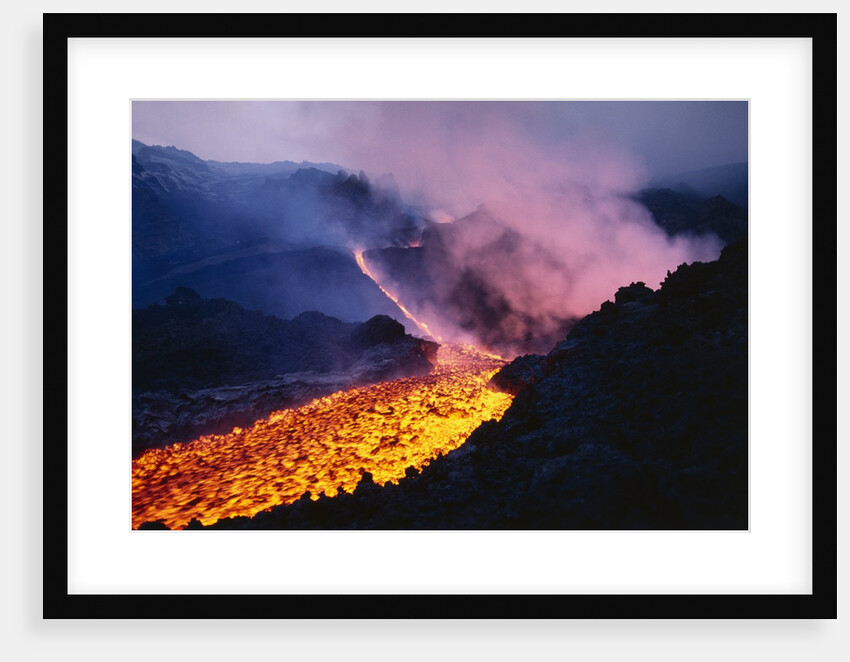 Lava Flowing from Mount Etna by Anonymous